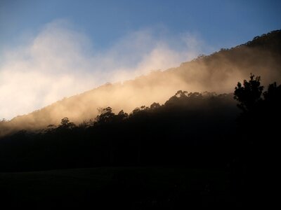 Early sunrise rising