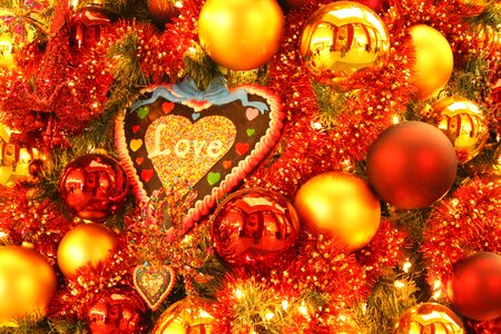 Heart fir tree christmas motif photo