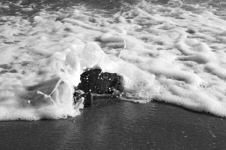 Water foam sand