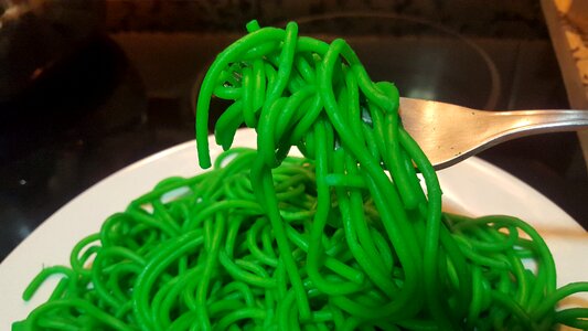 Italian food green pasta