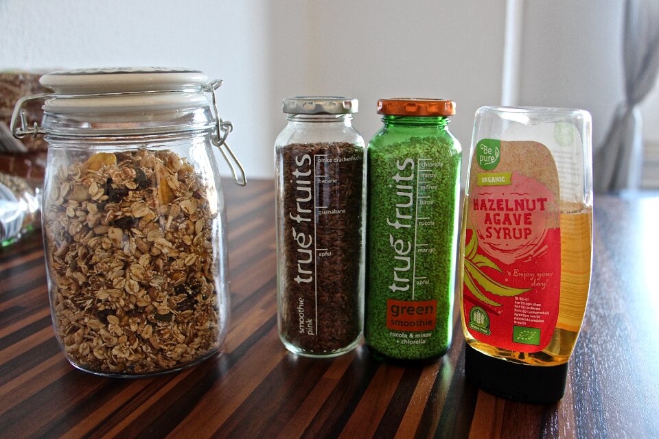 Food muesli glass