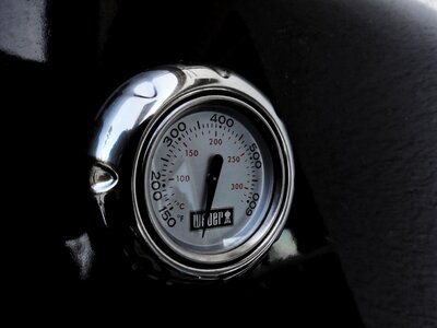 Barbecue ad temperature display