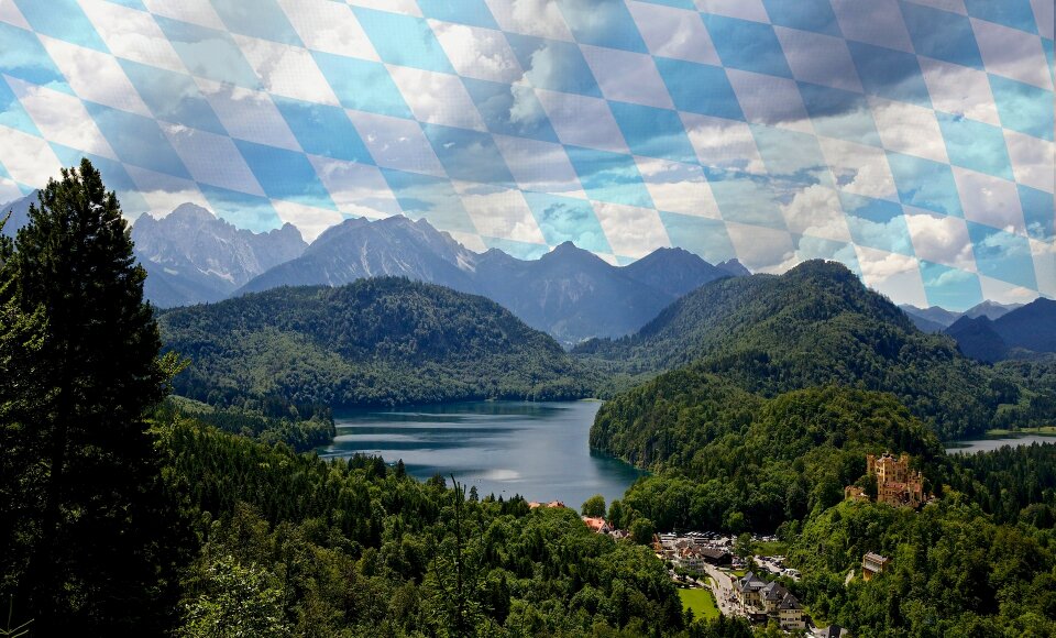 Landscape mountains sky