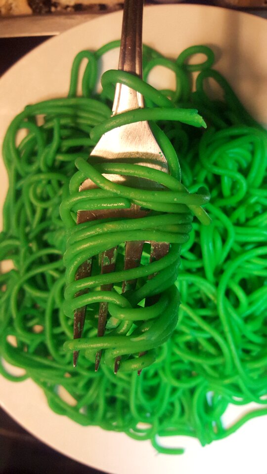 Italian food green pasta
