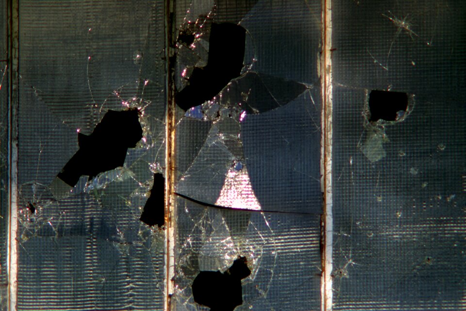 Broken window destroyed