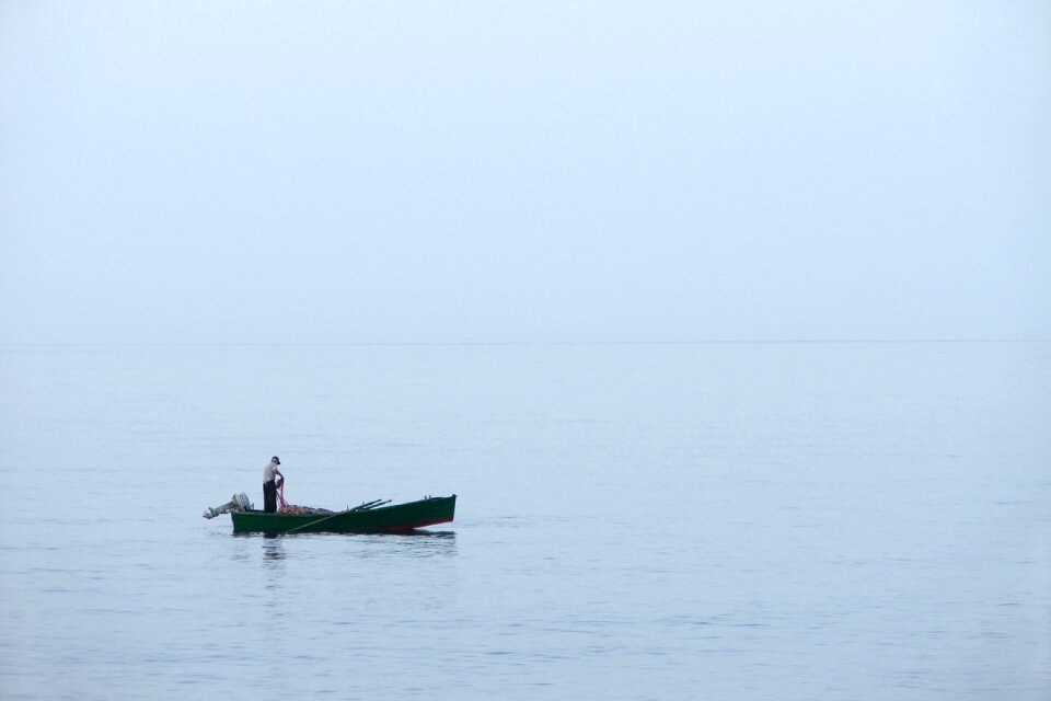 Fishing boat sky