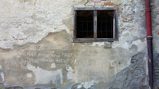The inscriptions old ošarpané
