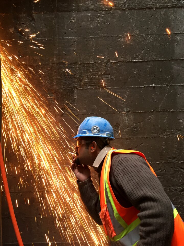 Industrial danger smoking photo