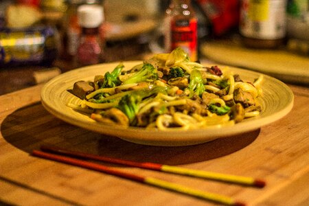 Udon wok bamboo