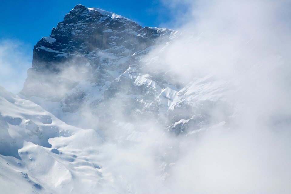 Mountain landscape snow glacier