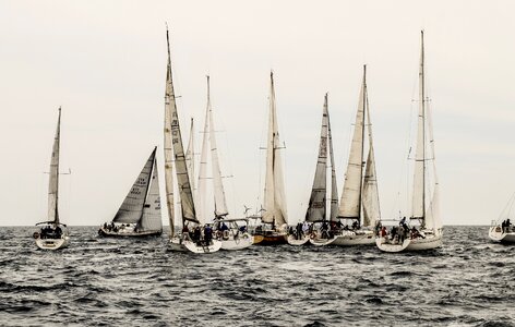 Water sails sailboats photo