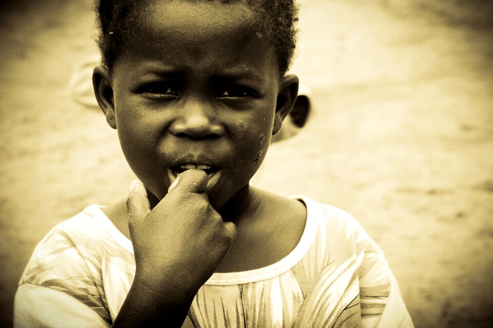 African child joy sadness