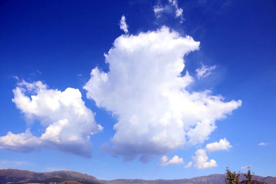Mountain cloud blue sky