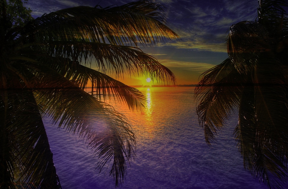Vacations sea dusk