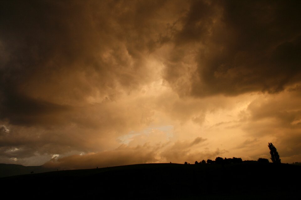 Orange nature sky