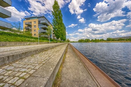 River bank clouds