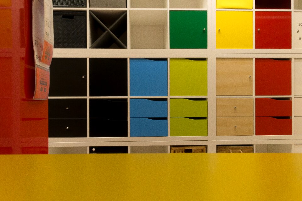Shelf space furniture pieces