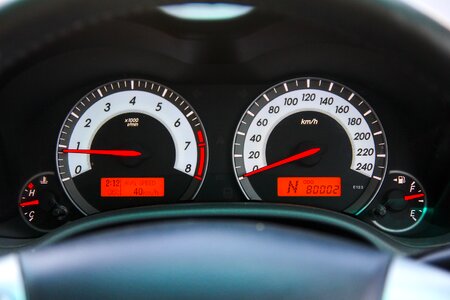 Dashboard speedometer meter photo