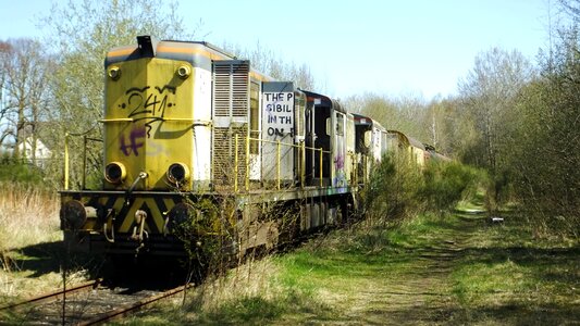 Railway cemetery old locomotive diesel locomotive photo