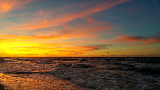 West the baltic sea evening