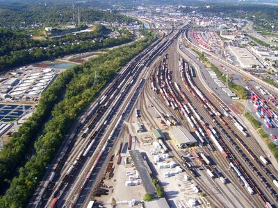 Train yard railway photo