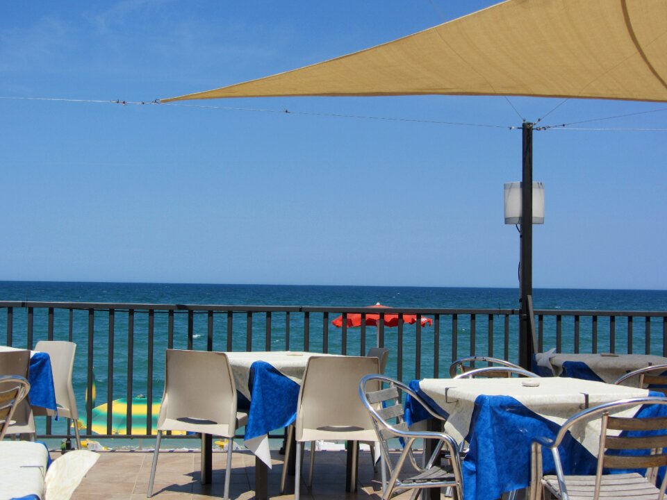 Summer mediterranean sea blue sky