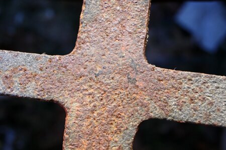 Rusty metal cross photo
