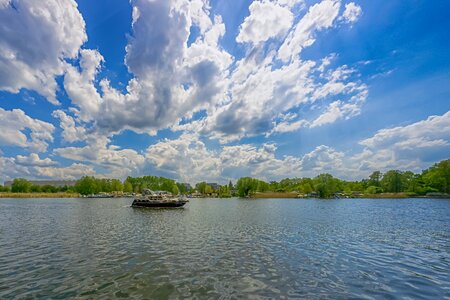 River bank clouds