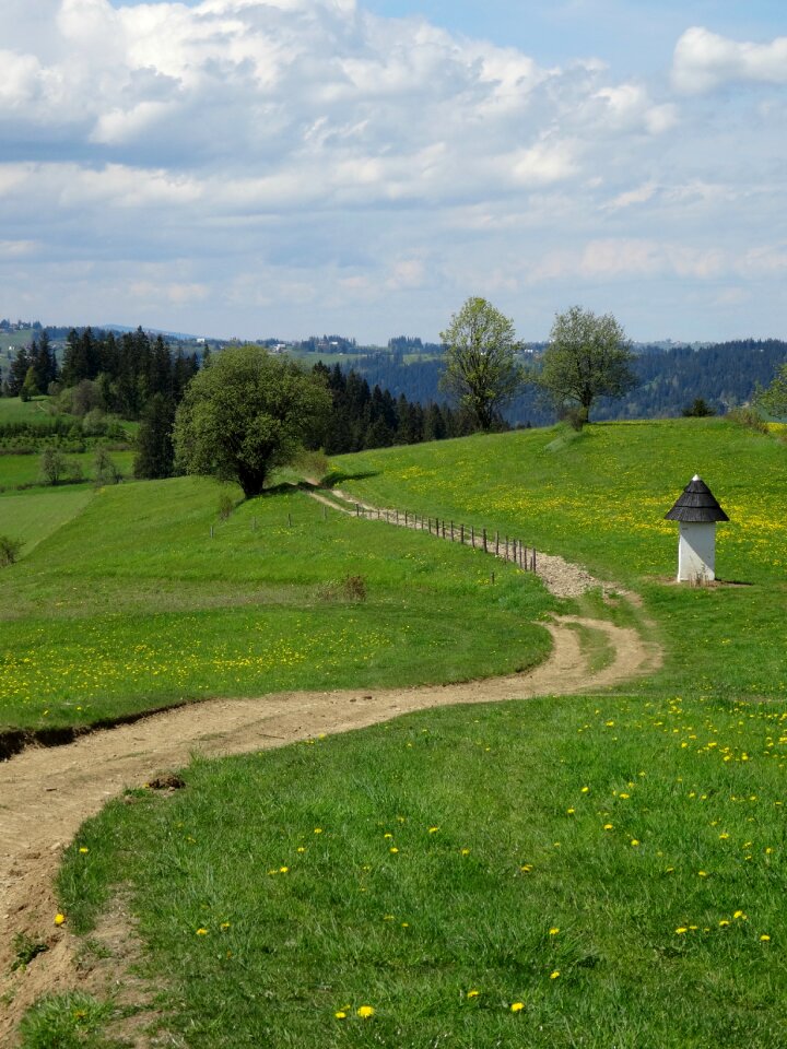 Tourism landscape hiking trails