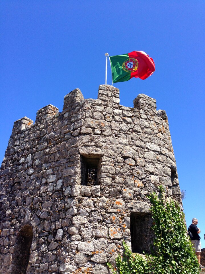Castle stone wall tower