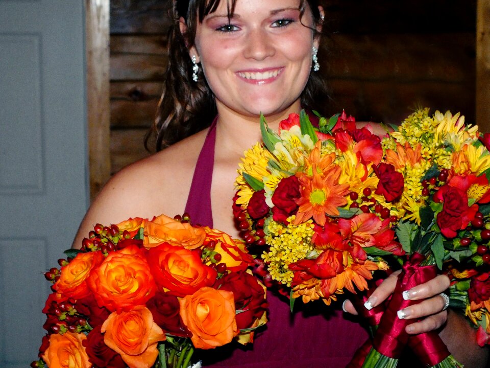 Flower girl fall wedding