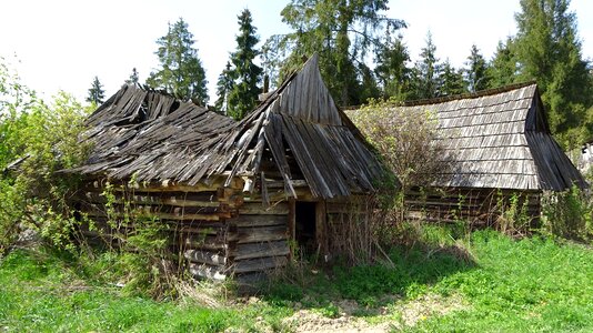 Destroyed building abandoned