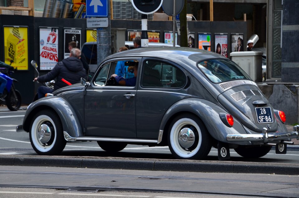 Retro car street photo