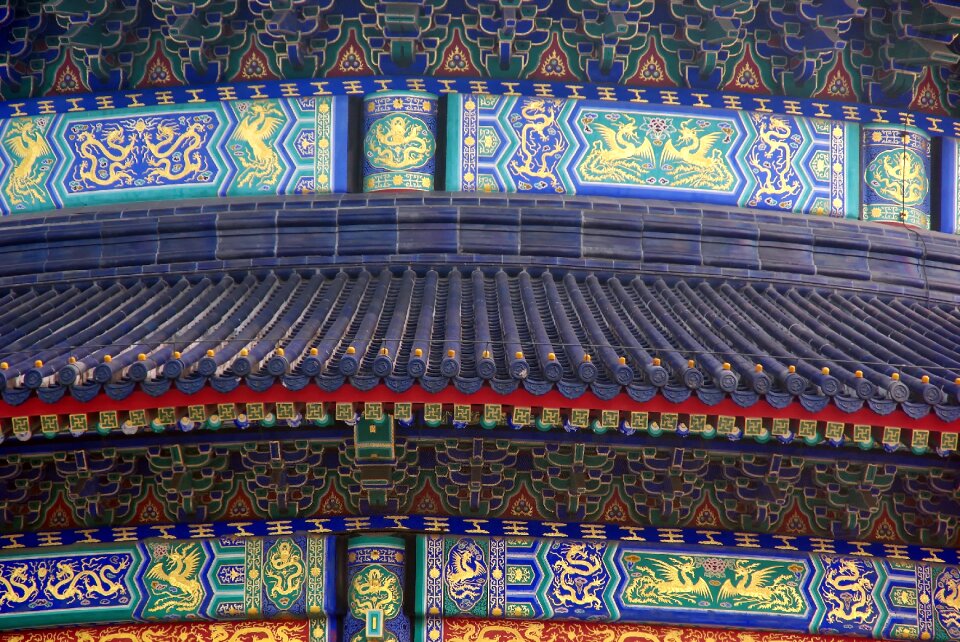 Roofing decoration blue