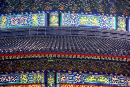 Roofing decoration blue