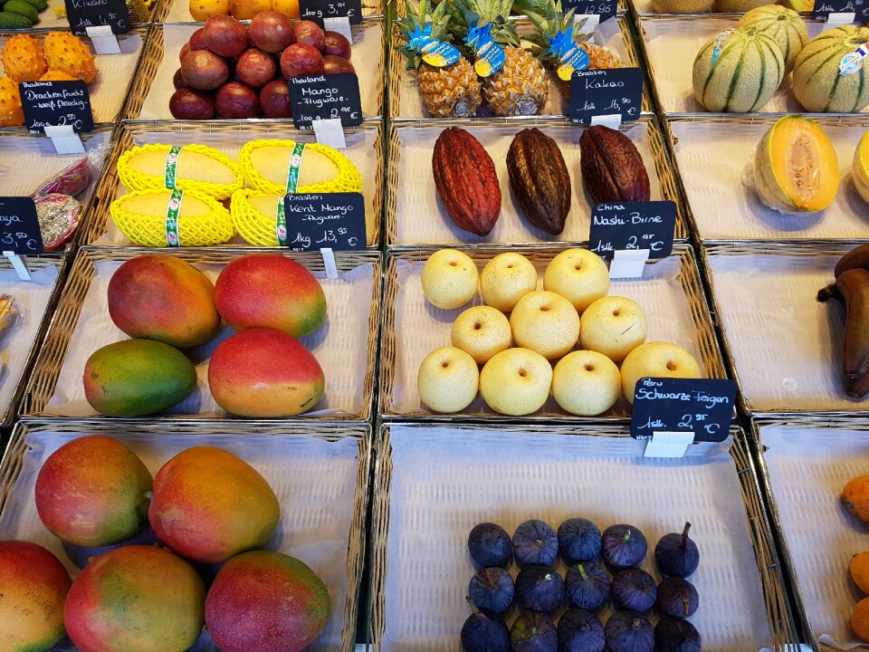Display market stall appetizing