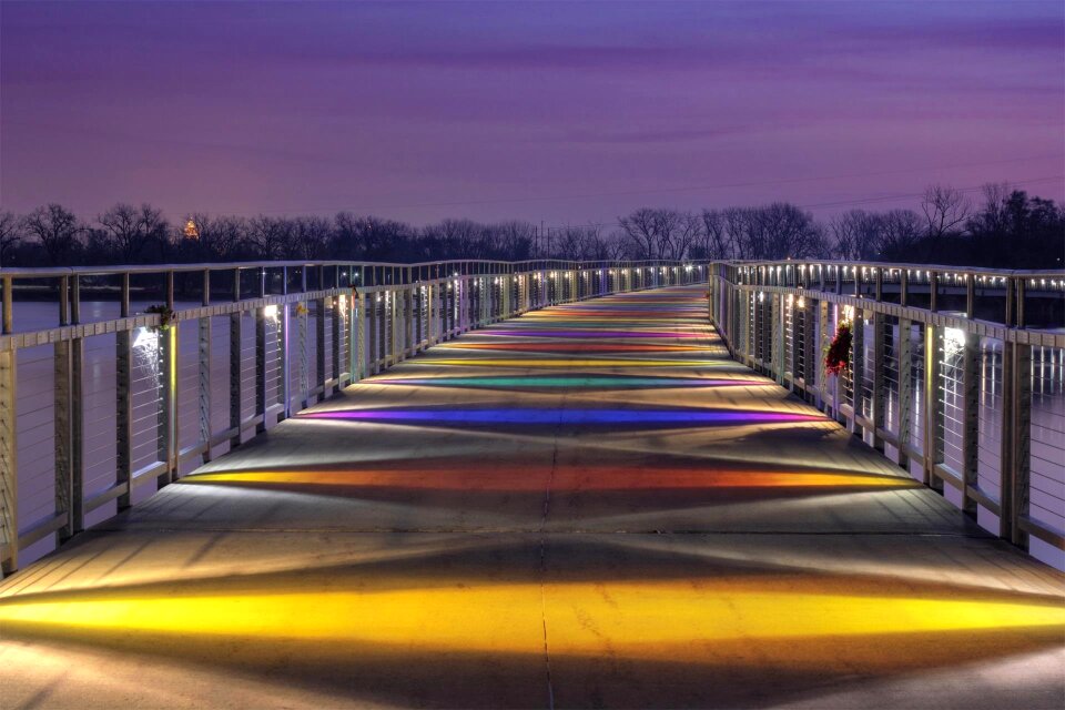 Bridge light evening