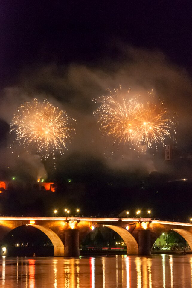 Neckar castle illuminations fireworks