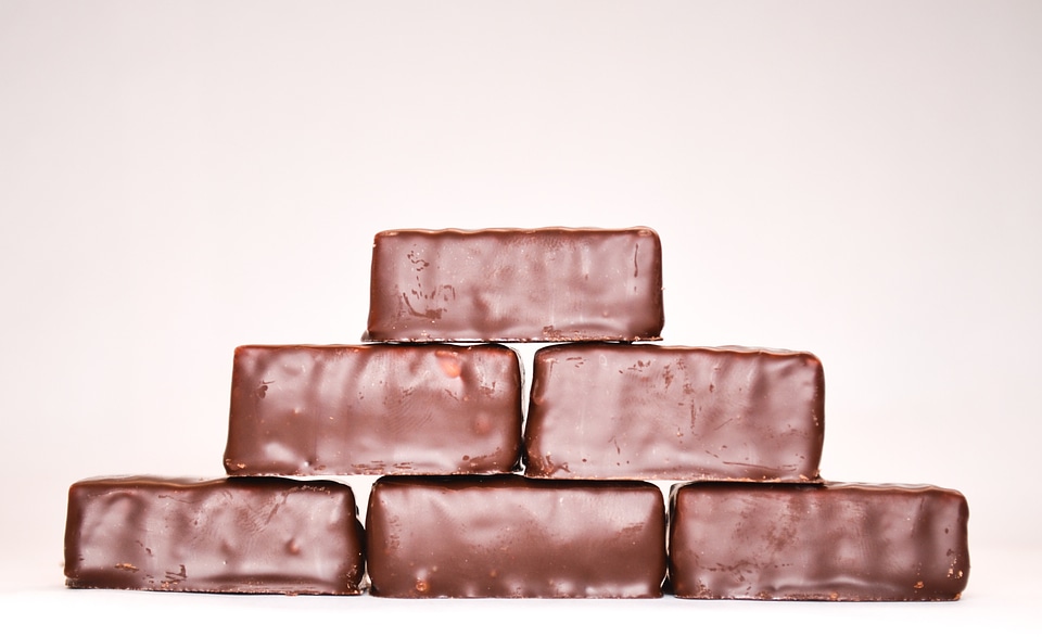 Sweet black dark chocolate