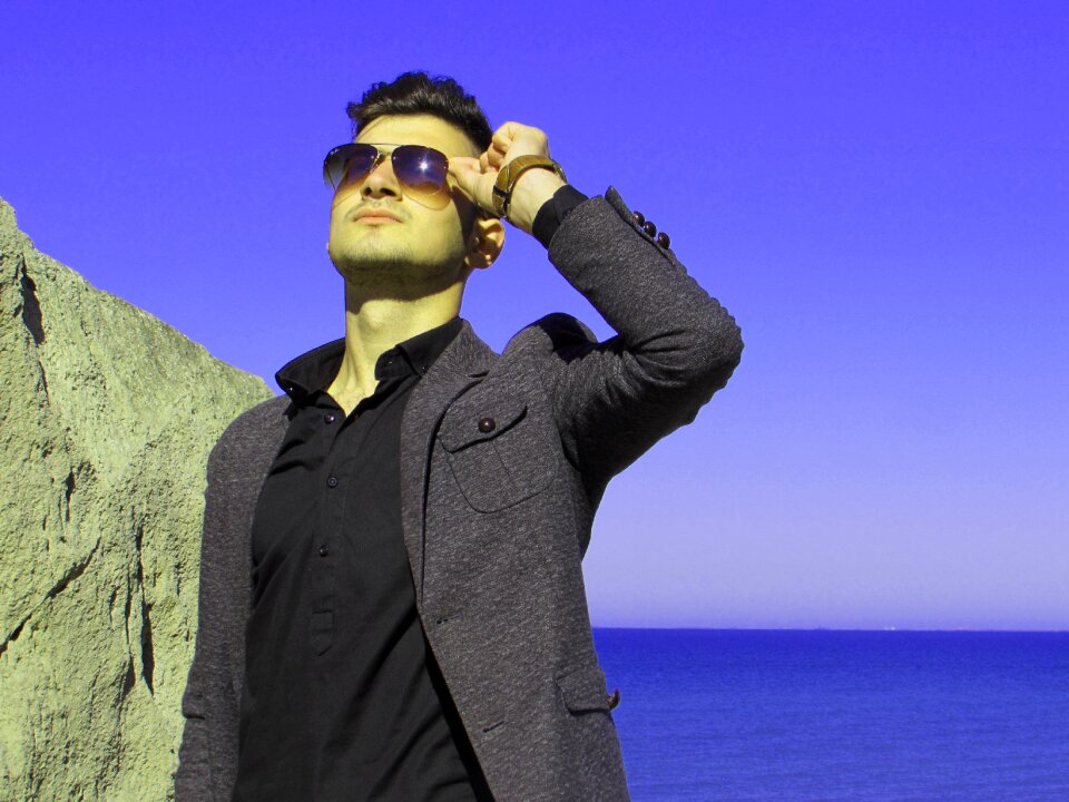Person marine blue