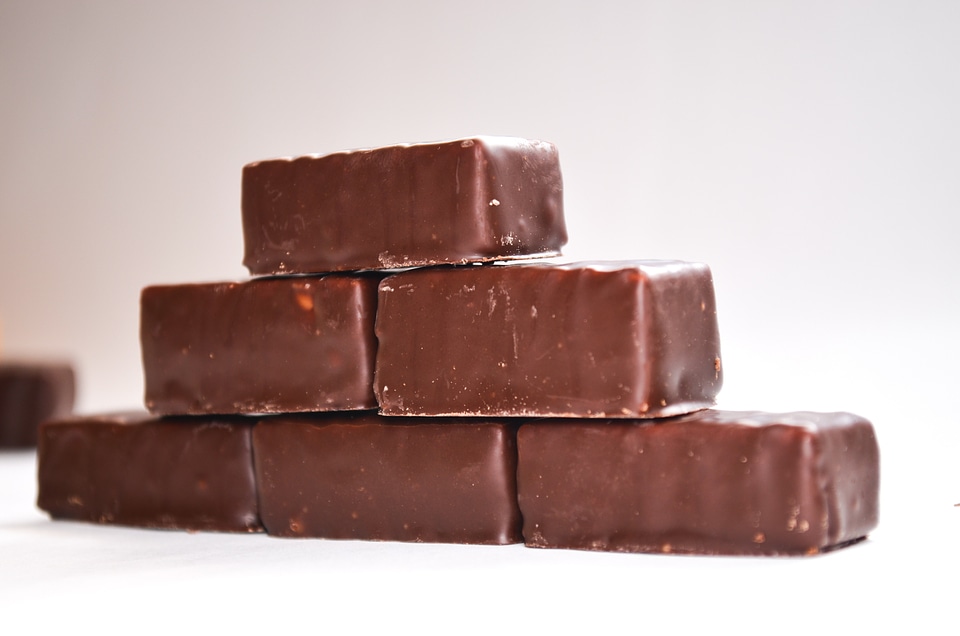 Sweet black dark chocolate