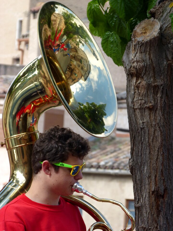 Helicon wind instrument charanga
