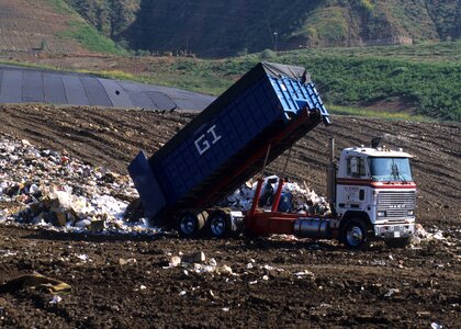 Garbage truck environmental photo