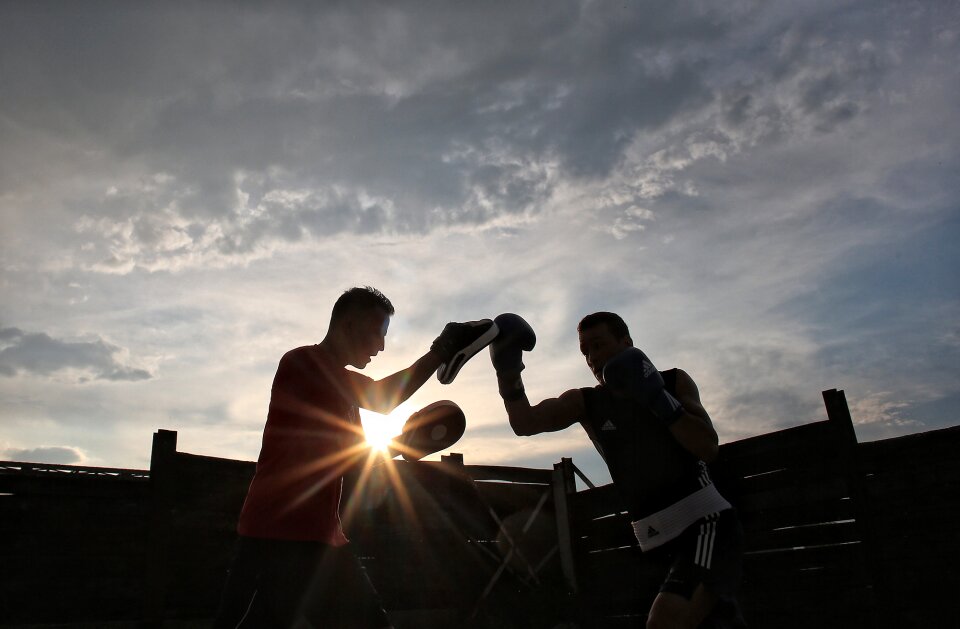 Box training boxing match