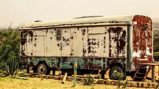 Trailer abandoned rusty