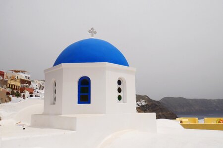Orthodox santorini greek island photo