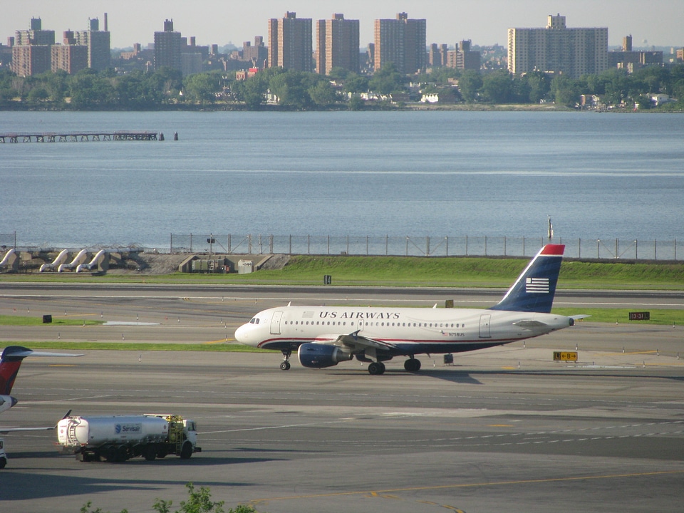 Runway aircraft flying
