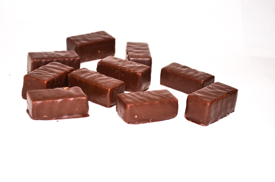 Sweet black dark chocolate