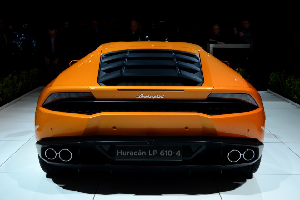 Huracan orange sports car