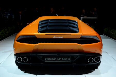 Huracan orange sports car